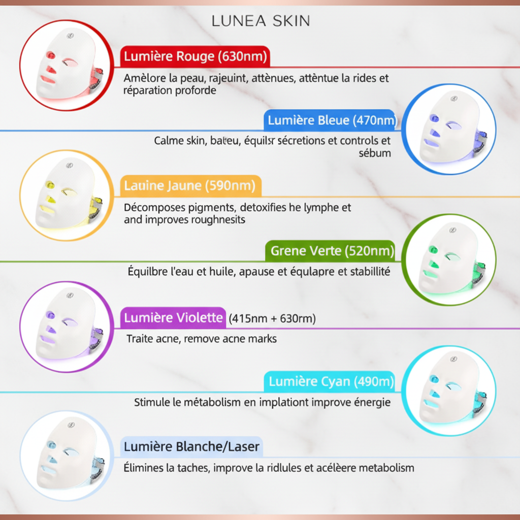 Récap 7 couleurs LED